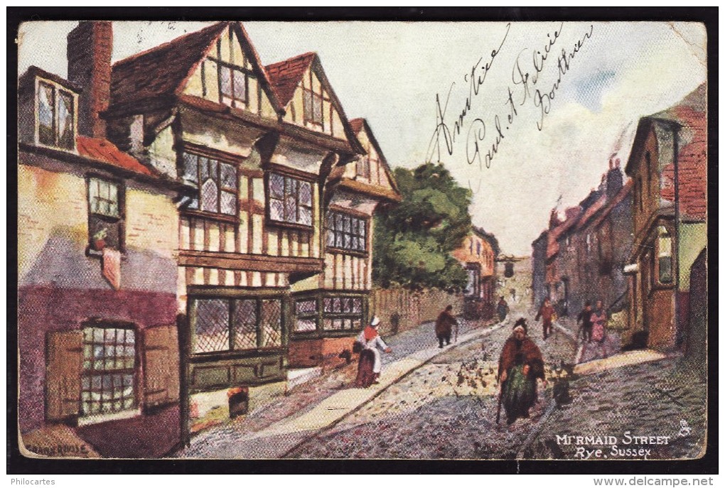 Angleterre  -   Sussex  - RYE   -  Mermaid Street -  Postée En 1907 - Rye