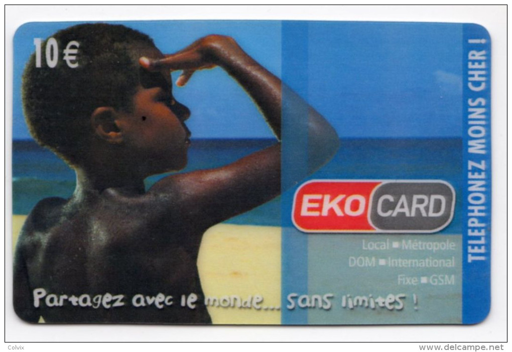 ANTILLES FRANCAISE EKOCARD 10€ Partagez Avec Le Monde Sans Limites - Antilles (Françaises)