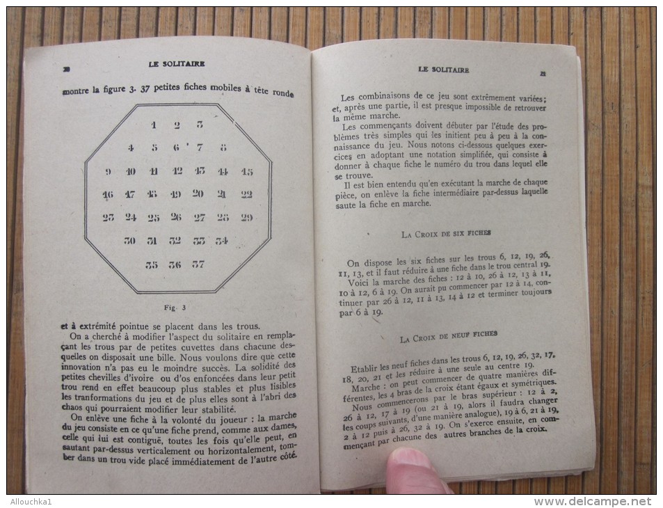 1945 JEU Le Jacquet le solitaire tous les jeux &amp; leurs règles leurs variétés les plus intéressantes par Jacques Lech