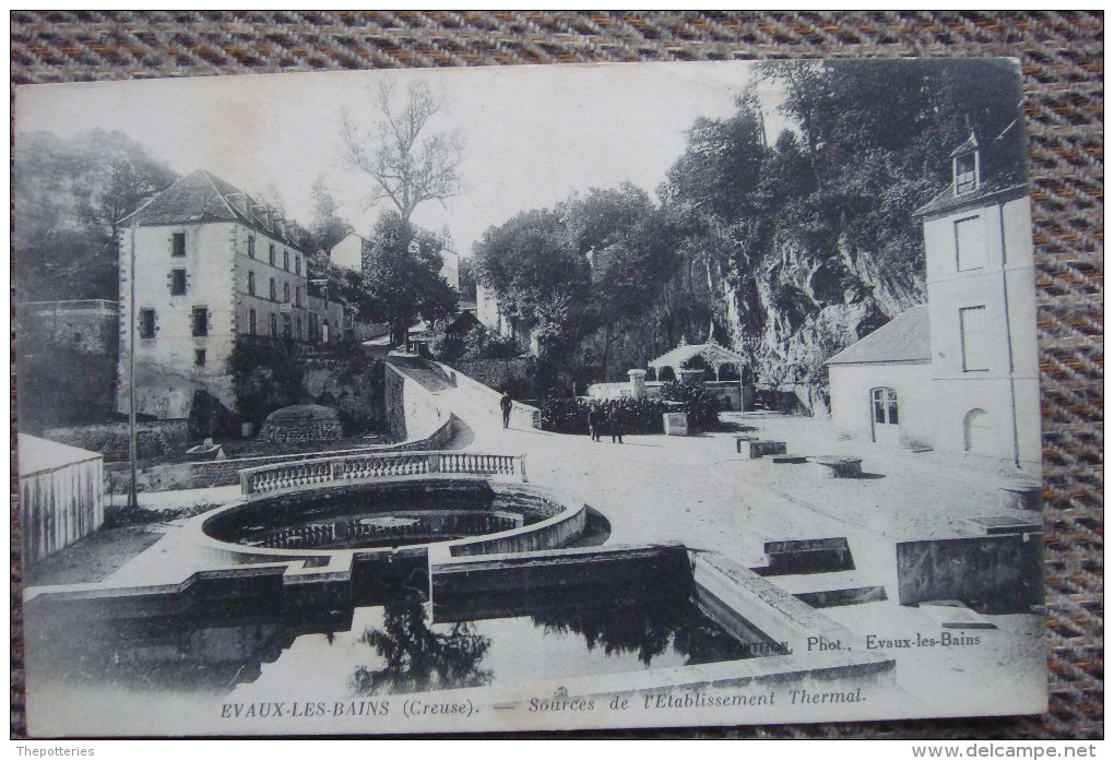 4-108 CPA Carte  Guerre War 14 18 FM 1916 Evaux Les Bains Creuse Source Thermes Hopital Temporaire 125 Region - Bäderwesen