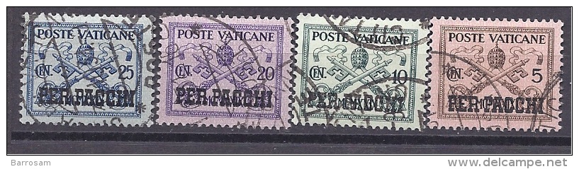 Vatican1931: Michel1-4used(ScottQ1-4) Cat.Value 12,50Euros - Paquetes Postales