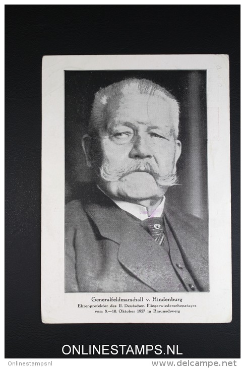 Deutsches Reich Erster Postflug Zum Brocken, Privat-Ganzsache 10-10-1927  Von Hindenburg - Correo Aéreo & Zeppelin