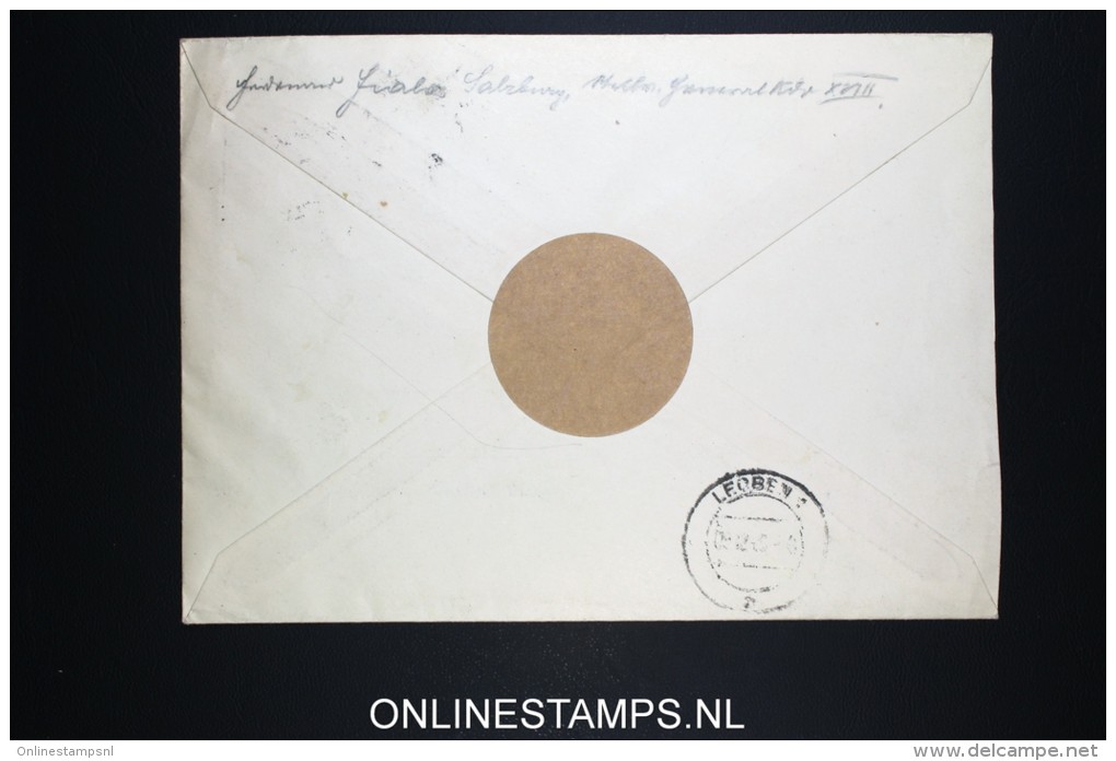 Deutsches Reich 1940 Registered Cover Salzburg To Leoben Austria Mi Nrs 758 + 759 - Briefe U. Dokumente