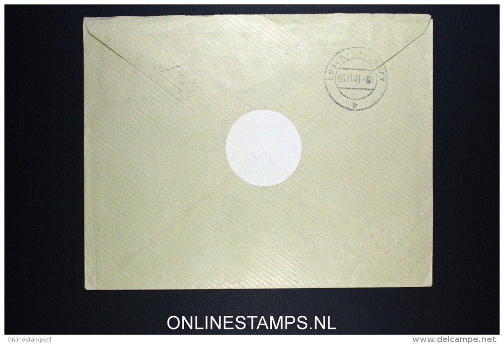 Deutsches Reich Böhmen &amp; Mahren Registered Cover Prag To Essen 1941 Mixed Stamps - Covers & Documents