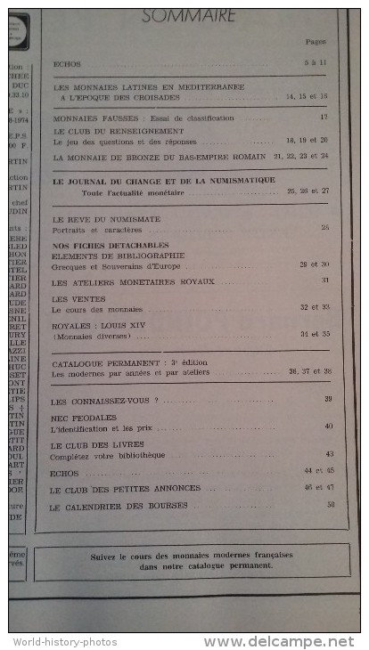 Revue NUMISMATIQUE & CHANGE - Juin 1978 - Monnaies Fausses - Monnaies Latines En Méditerranée Epoque Croisade - Coins - Collectors