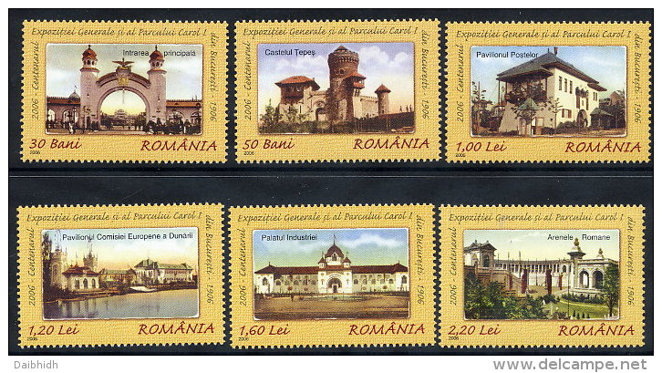 ROMANIA 2006 Centenary Of National Exhibition Set Of 6  MNH / **.  Michel 6077-82 - Unused Stamps