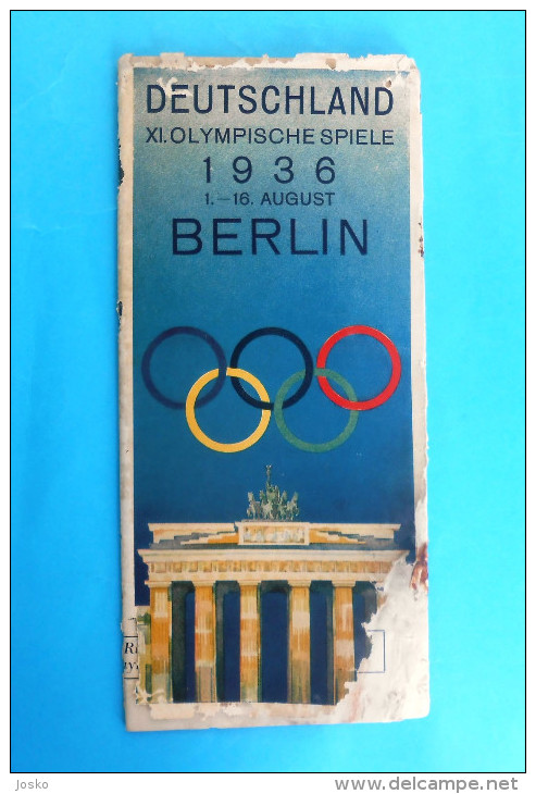 OLYMPIC GAMES BERLIN 1936. Germany - Original Vintage Programme Guide * Jeux Olympiques Olympia Olympiade Programm - Otros & Sin Clasificación