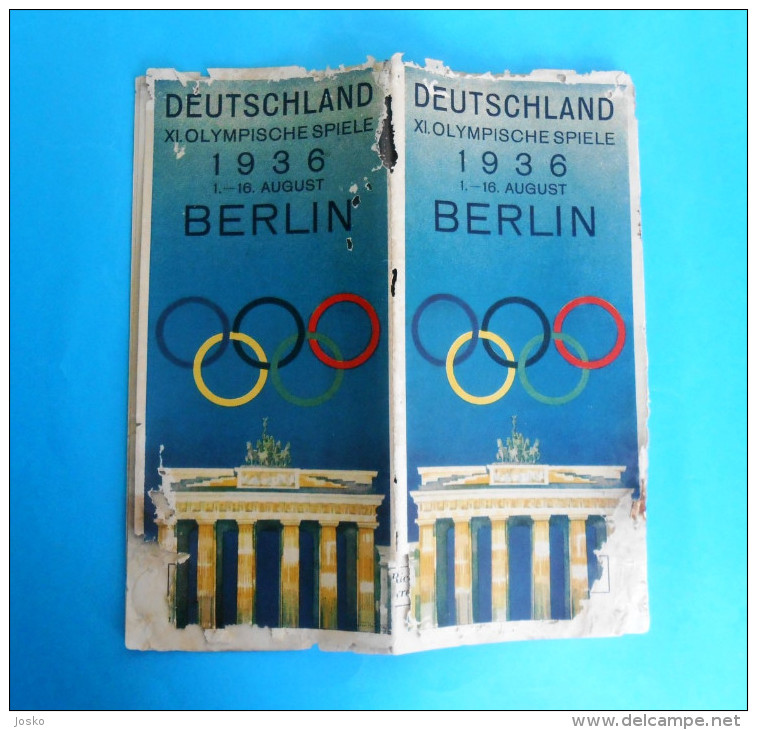 OLYMPIC GAMES BERLIN 1936. Germany - Original Vintage Programme Guide * Jeux Olympiques Olympia Olympiade Programm - Otros & Sin Clasificación