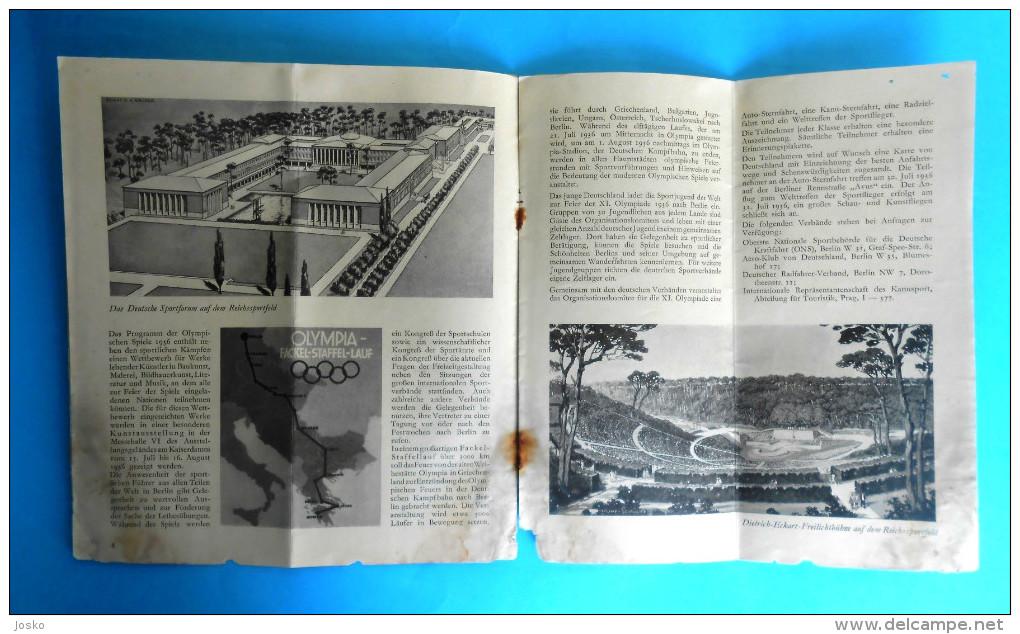 OLYMPIC GAMES BERLIN 1936. Germany - original vintage programme guide * Jeux Olympiques Olympia Olympiade programm
