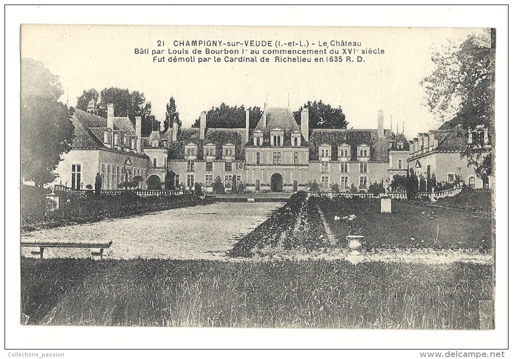 Cp, 37, Champigny-sur-Veude, Le Château - Champigny-sur-Veude