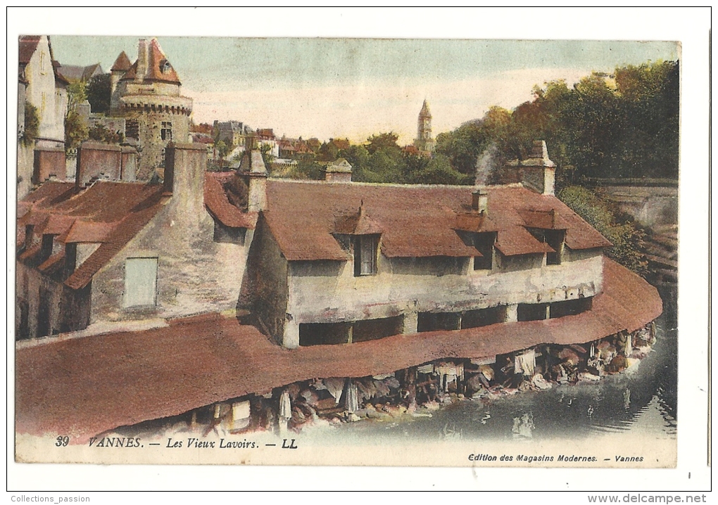 Cp, 56, Vannes, Les Vieux Lavoirs, écrite 1915 - Vannes