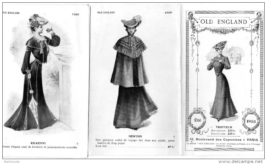 -  Très Beau Dépliant De Mode 8 Pages Bien Illustrées , été 1903 - OLD ENGLAND - 010 - Mode