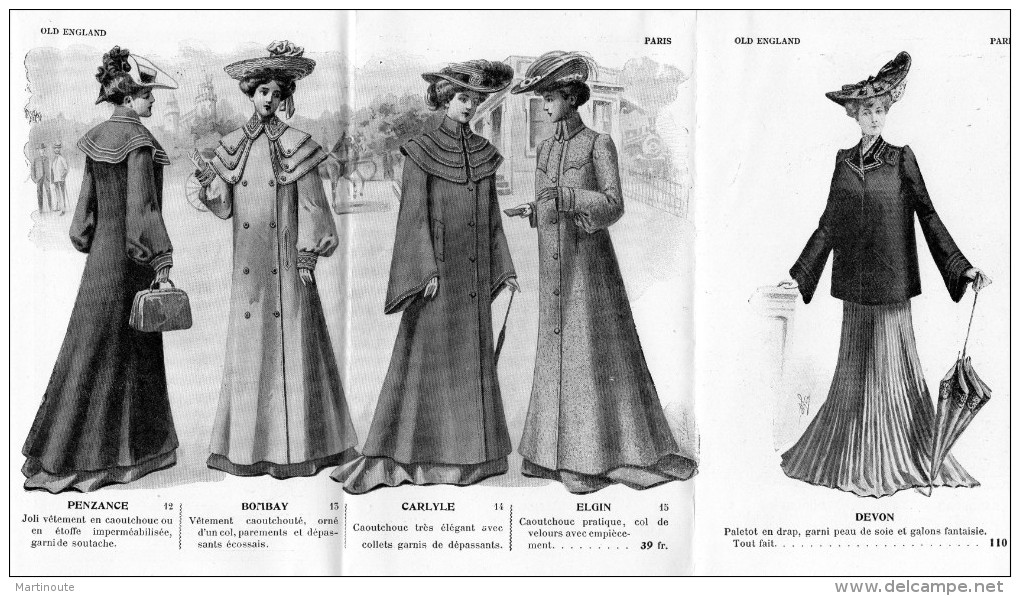 -  Très Beau Dépliant De Mode 8 Pages Bien Illustrées , été 1903 - OLD ENGLAND - 010 - Mode