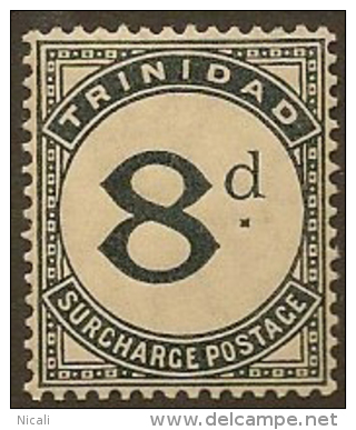 TRINIDAD 1905 8d Postage Due SG D16 HM CI37 - Trinidad & Tobago (...-1961)