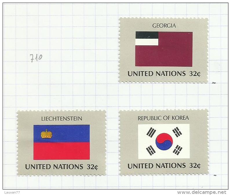 Nations Unies (NY) N°711, 714, 715 Neufs Avec Charnière Côte 3.75 Euros - Neufs