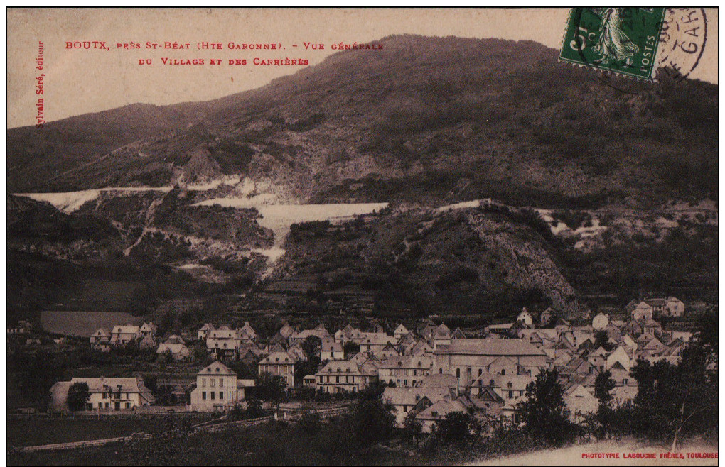 31 - Haute Garonne - Boutx Pres De Saint Beat - Vue Generale Du Village Et Carrieres - Other & Unclassified