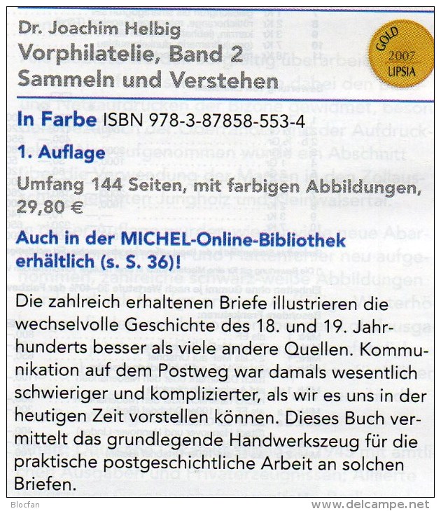 Handbuch Vorphilatelie 2004 Neu ** 30€ Helbig Kommunikation Sammeln Verstehen Briefe New Philatelic History Book Germany - Philately