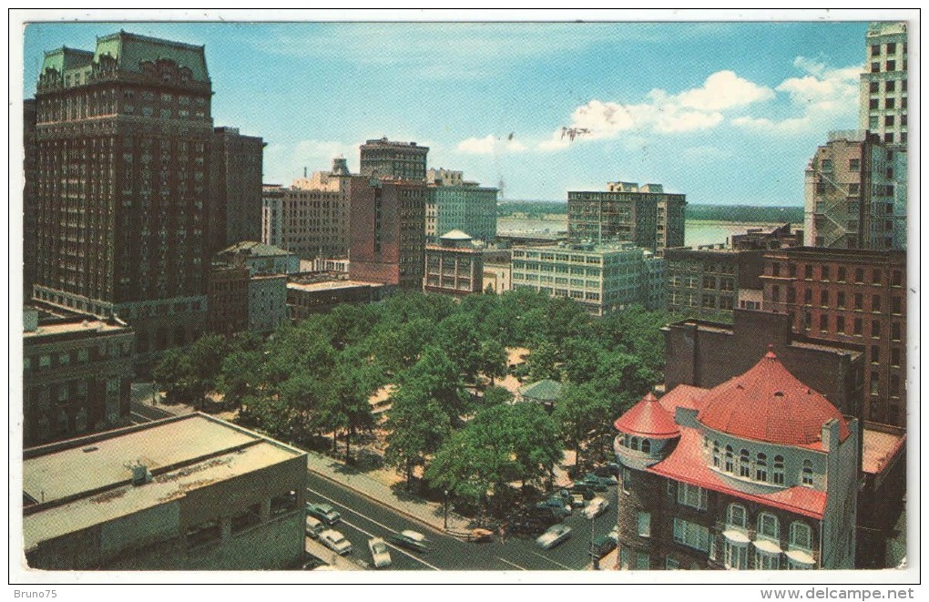 Downtown, Court Square And Tennessee Club, Memphis, Tn. - 1957 - Memphis