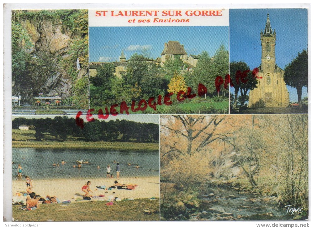 87 - SAINT LAURENT SUR GORRE - GROTTE DE ST AUVENT- EGLISE DE GORRE - VALLEE DE LA GORRE - Saint Laurent Sur Gorre