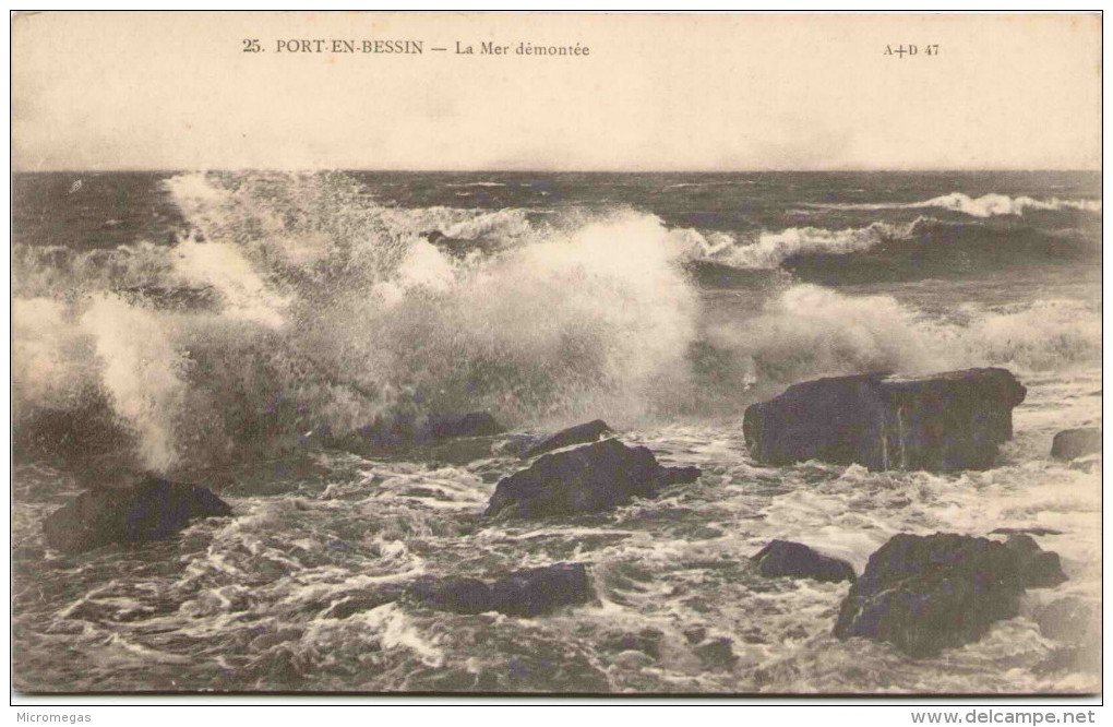 PORT-en-BESSIN - La Mer Démontée - Port-en-Bessin-Huppain