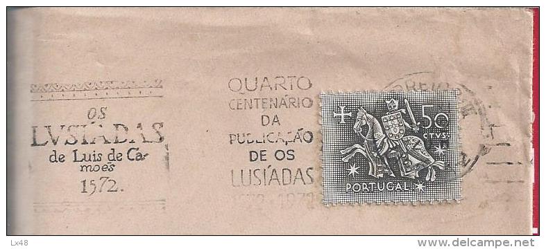 Lusíadas Of Luís De Camões.400 Years Publication 'Book Lusíadas 1472'.Writer.Poet.Discoveries.India.Obliteration 1972.2s - Marcophilie