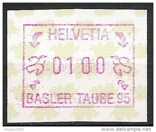 Suisse Schweiz Svizerra Switzerland 3 Timbres D´automates 1995 Zumstein** No 10 Basler Taube 95 - Timbres D'automates