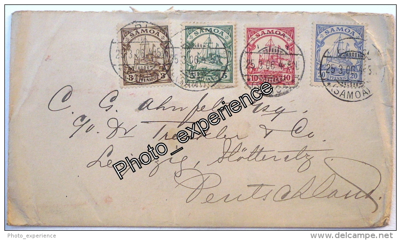 Lettre Timbre Stamp Briefmark 1906 SAMOA Océanie Island Oceania Deutsche Kolonie - Samoa