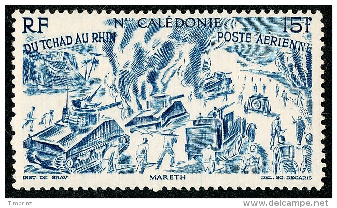 NOUV.-CALEDONIE 1946 - Yv. PA 57 * TB  Cote= 2,00 EUR - Du Tchad Au Rhin ..Réf.NCE23318 - Ungebraucht
