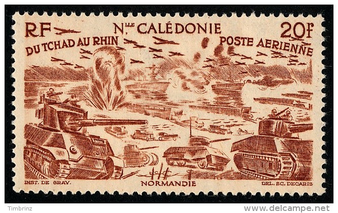 NOUV.-CALEDONIE 1946 - Yv. PA 58 * TB  Cote= 2,00 EUR - Du Tchad Au Rhin ..Réf.NCE23321 - Neufs