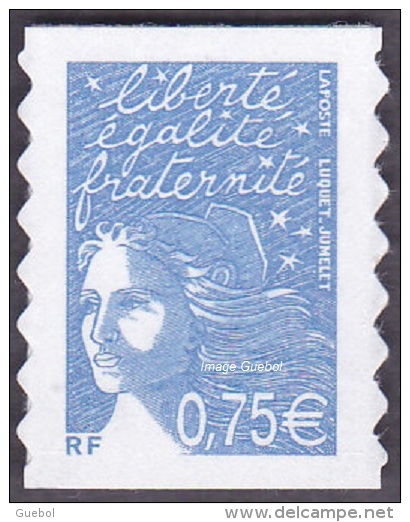 France Autoadhésif N°   48 A ** Ou 3729 B Au Modèle 3737 - Marianne Du 14 Juillet De Luquet 0.75 Eur. Bleu - Altri & Non Classificati