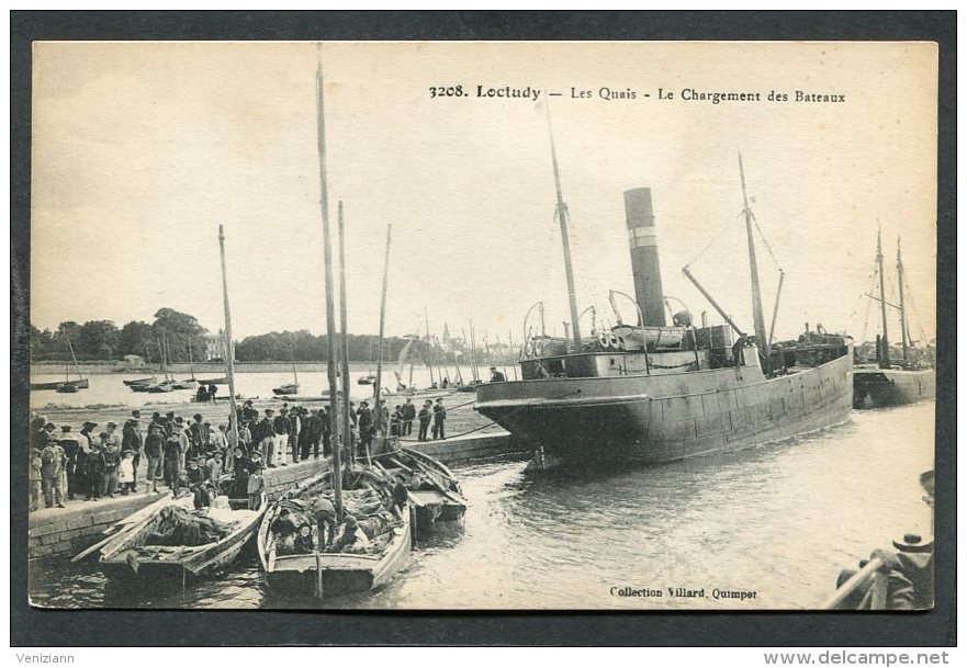 CPA - LOCTUDY - Les Quais - Le Chargement Des Bateaux, Très Animé - Loctudy