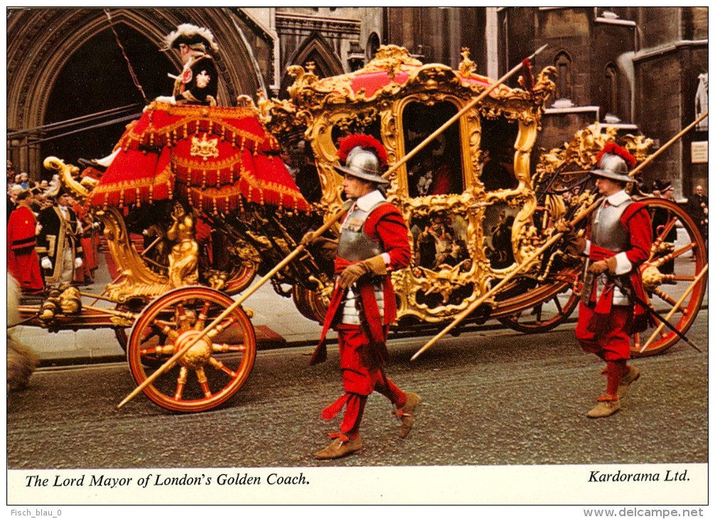 AK Kutsche London's The Lord Mayor Golden Coach 1757 United Kingdom England UK Great Britain Großbritannien - Taxis & Huurvoertuigen