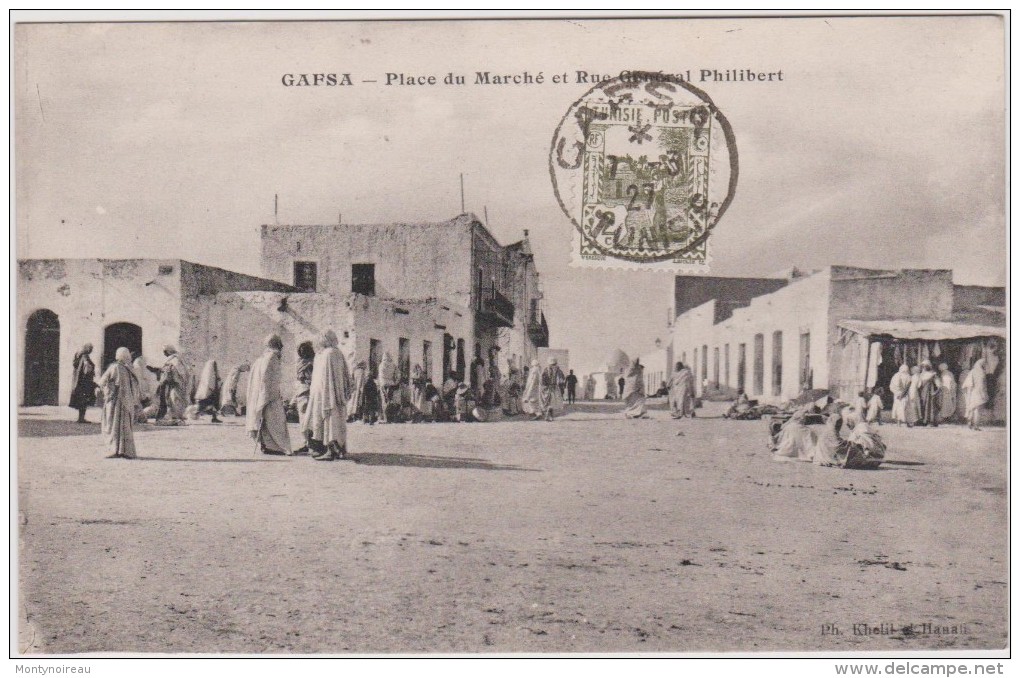 Tunisie : GAFSA  : Place  Du  Marché    ( Timbre ) - Tunisie