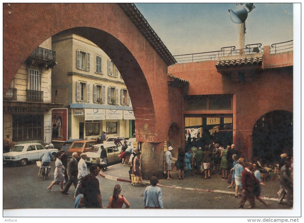 CANNES - Le Marché Forville Style Provençal - Animé - CPSM Colorisée - Cannes