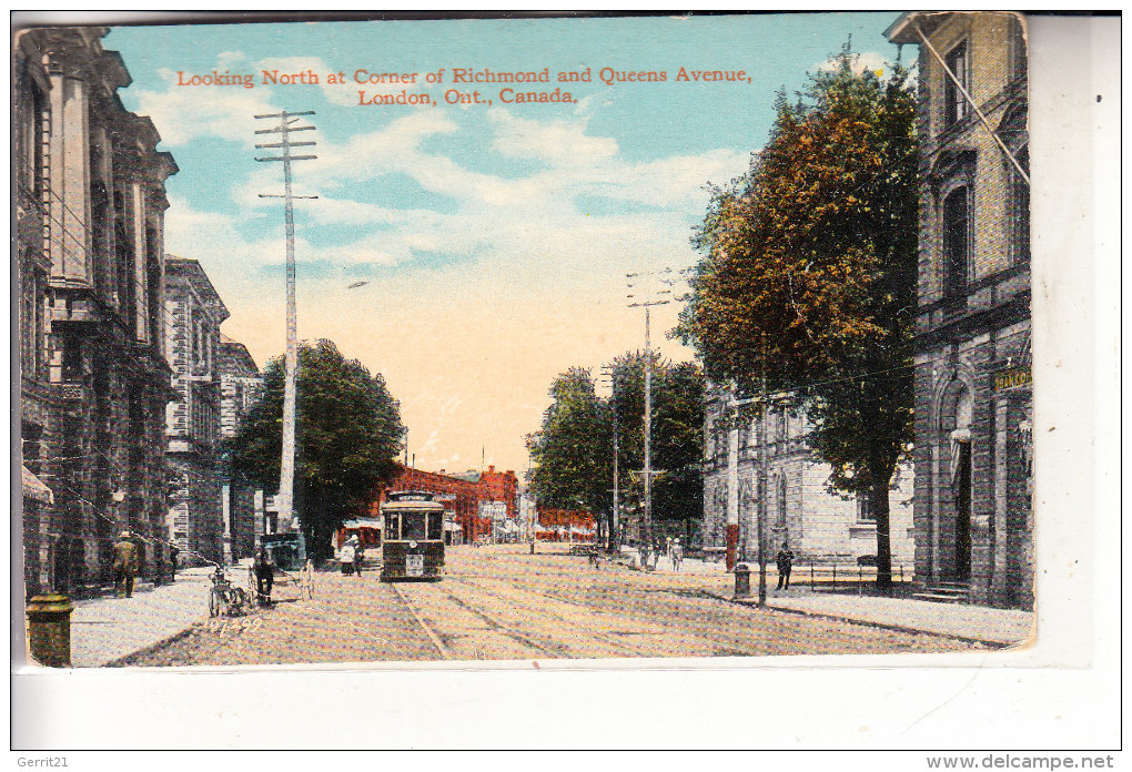 CANADA - LONDON / Ontario, Richmond & Queen's Av., Tram - Londen