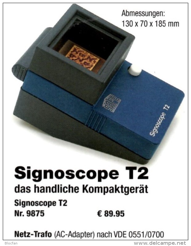 WZ-Sucher T2+Adapter 103€ Prüfen Wasserzeichen In Briefmarken Check Of Stamps Paper Wmkd. SAFE #9875+9876 Ohne Batterien - Pinces, Loupes Et Microscopes