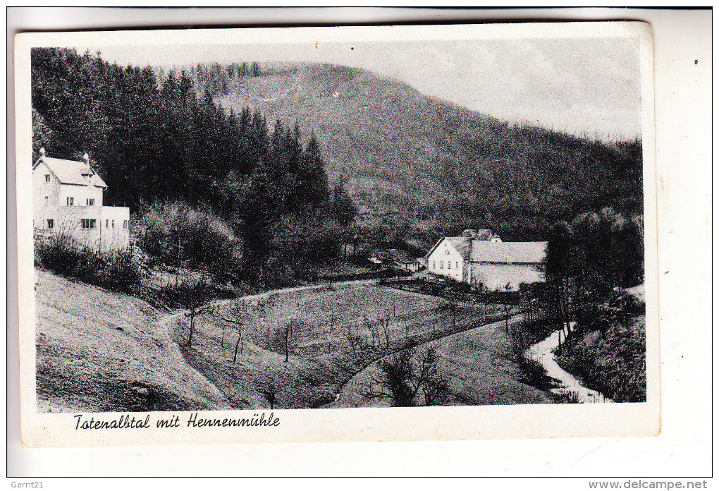 6587 BAUMHOLDER, Totenalbtal Mit Hennenmühle, Rücks. Kl. Kleberest - Birkenfeld (Nahe)