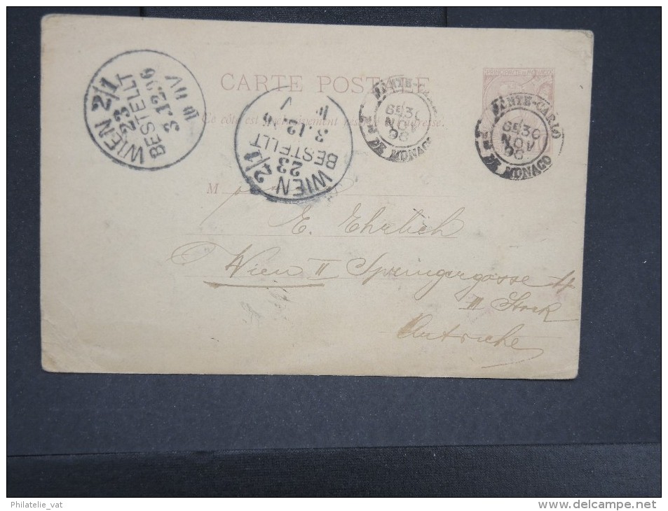 MONACO- ENTIER POSTAL DE MONTE CARLO POUR VIENNE EN 1896 POUR ETUDE A VOIR   LOT P2506 - Postal Stationery