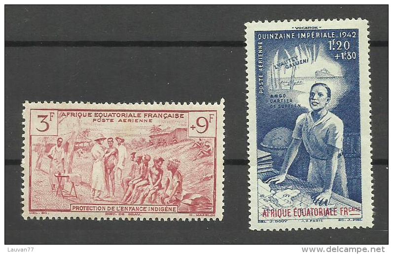 Afrique Equatoriale Française Poste Aérienne N°12, 13 - Used Stamps