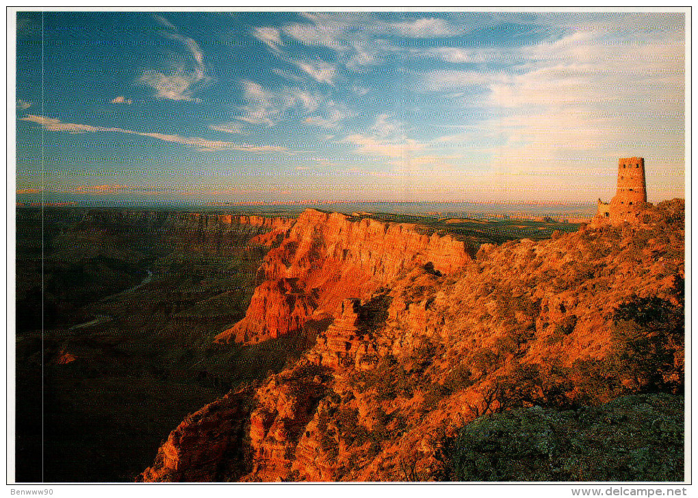 Grand Canyon National Park Postcard, Watchtower Overlook - USA National Parks