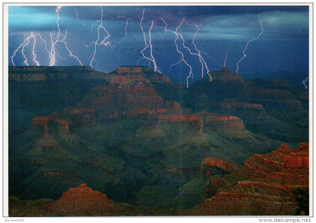 Grand Canyon National Park Postcard, Summer Thunderstorm - USA National Parks