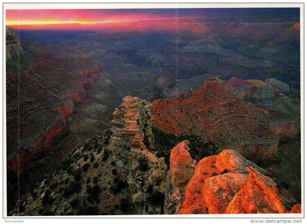 Grand Canyon National Park Postcard, View From Yaki Point - USA National Parks