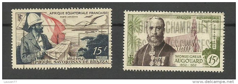 Afrique Equatoriale Française Poste Aérienne N°55, 56 - Usados