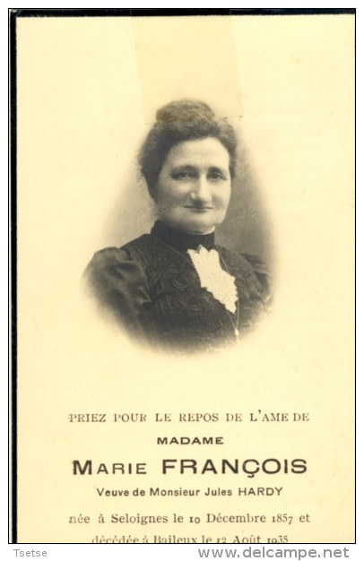 Souvenir Mortuaire -Madame Marie François, Née à Seloignes Et Décédée à Baileux En 1935 - Momignies