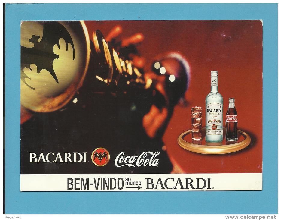 BACARDI E COCA COLA - Bem-Vindo Ao Mundo BACARDI - ADVERTISING - Poscard From PORTUGAL- 2 Scans - Alcools