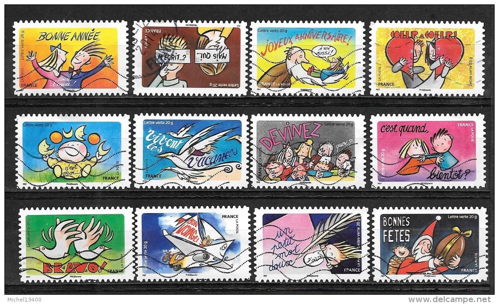 Timbres Année 2014 Bonnes Fêtes Réf B - Oblitérés