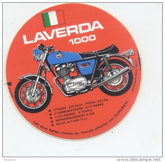 MOTO ITALIENNE LAVERDA 1000 - Autocollants