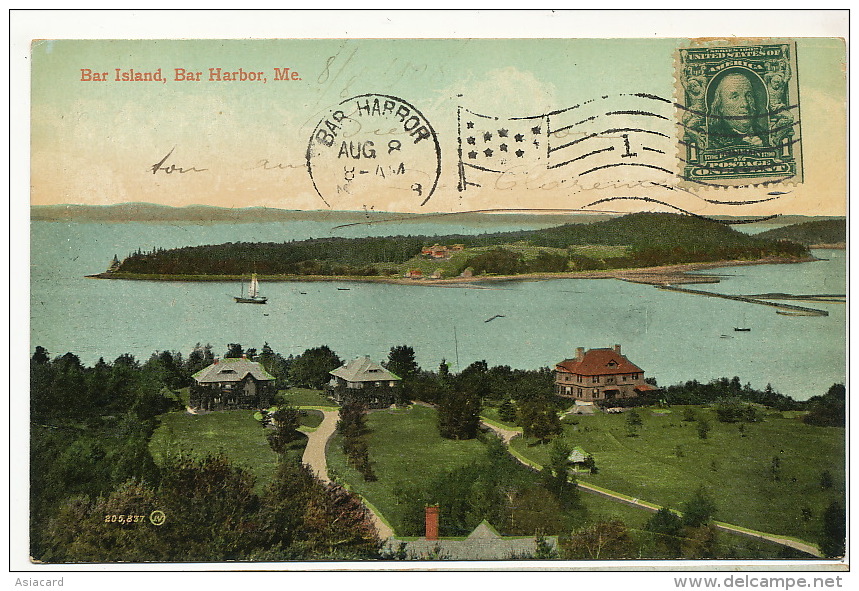 Bar Harbor, Bar Island P. Used Editor Valentine - Autres & Non Classés