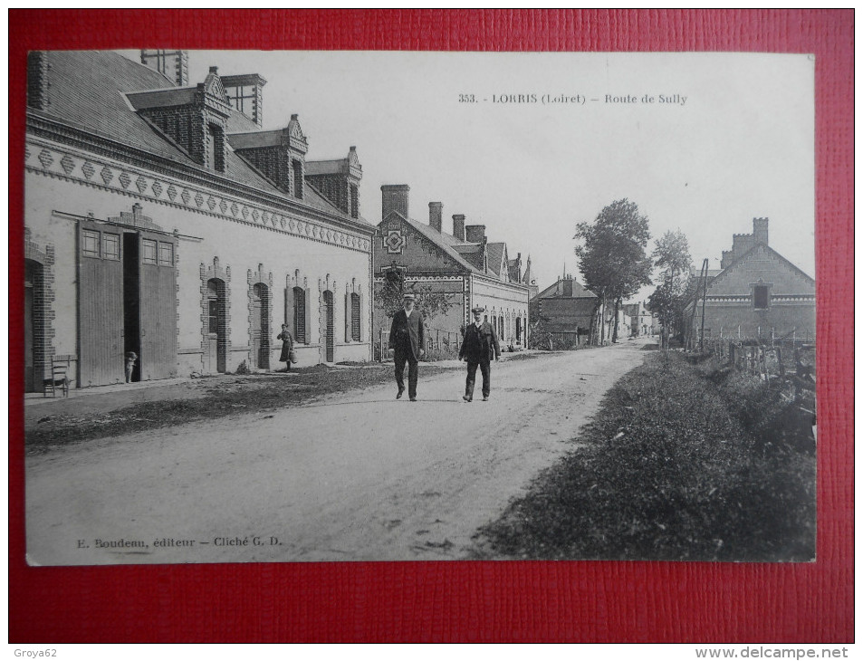 CPA  45 LOIRET  LORRIS -  "Route De Sully"  190?  Ed: F Boudeau - Autres & Non Classés