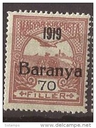 1919  12-14   BARANYA  UNGARN SERBIA JUGOSLAVIJA OVERPRINT  INTERESSANT  - TYP II NEVER HINGED - Baranya